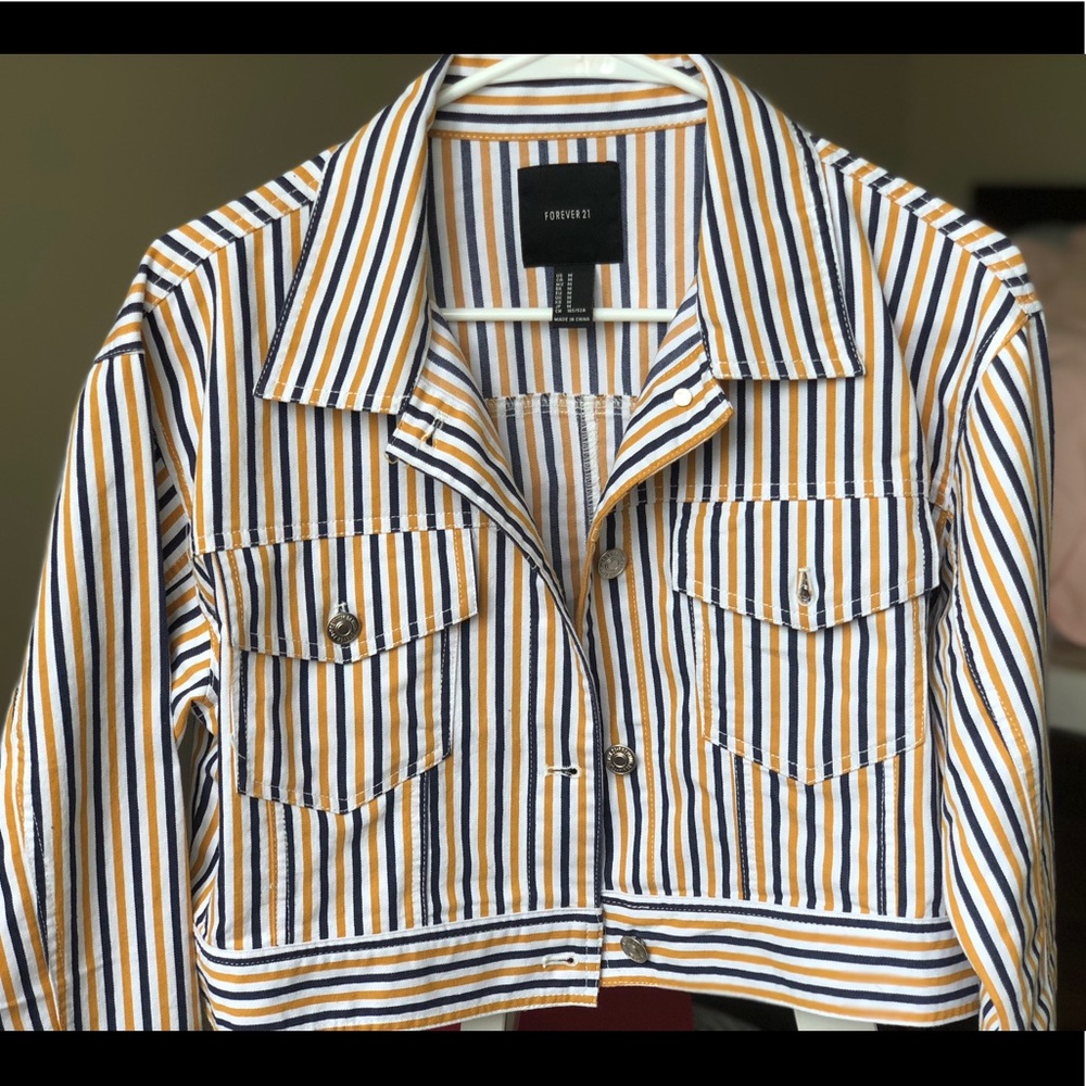 Cropped Striped Jacket